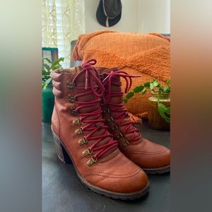 Sold!!  Lucky Brand Brown Zip Side Heeled Boot - 10